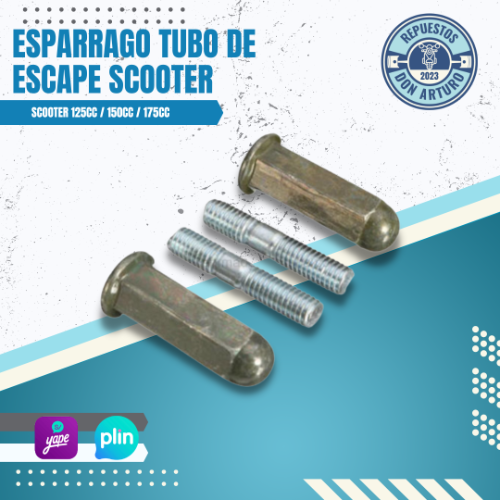 ESPARROGO TUBO ESCAPE C/TUERCA SCOOTER