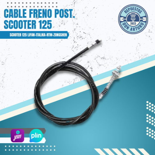 CABLE FRENO POSTERIOR SCOOTER 125