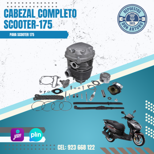 CABEZAL COMPLETO PREMIUM-SCOOTER-175