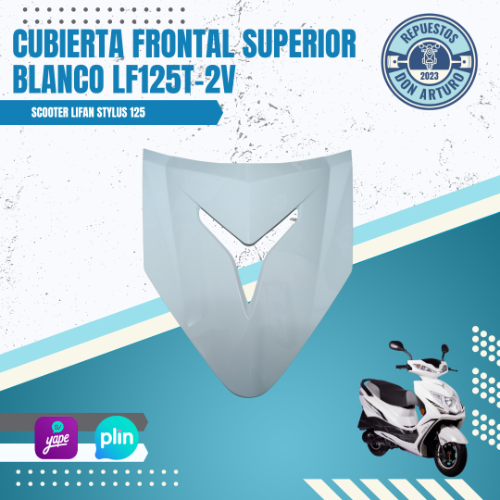 CUBIERTA FRONTAL SUPERIOR BLANCO LF125T-2V