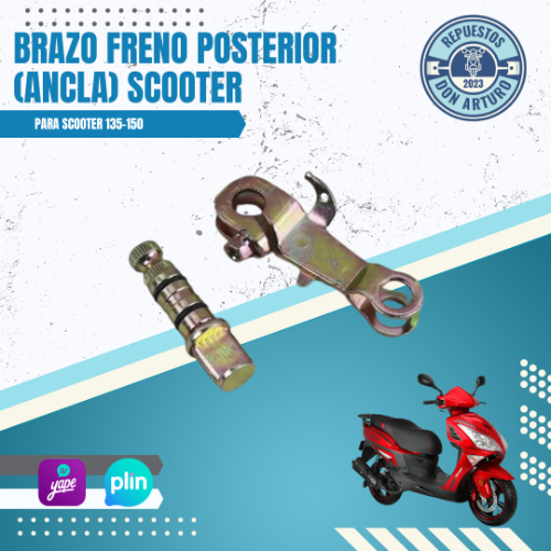 BRAZO FRENO POSTERIOR & PIN SET - SCOOTER