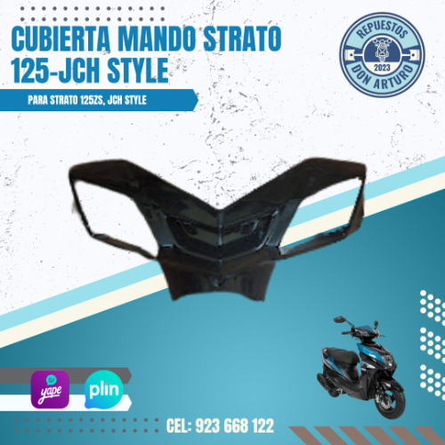 CUBIERTA MANDO FRONTRAL NEGRO STRATO-125