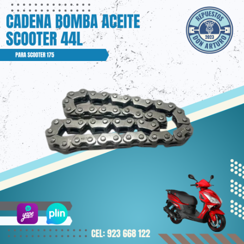 CADENA BOMBA ACEITE PREMIUM 44L UND - SCOOTER-125/150