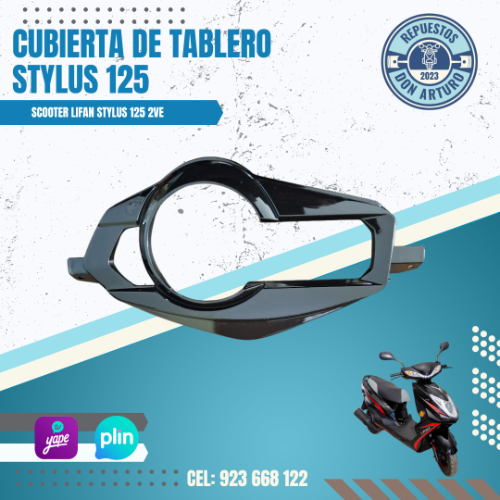 CUBIERTA DE TABLERO STYLUS NEGRO