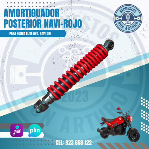 AMORTIGUADOR POSTERIOR ROJO NV-110
