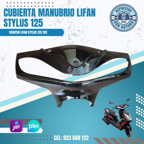 CUBIERTA MANDO FRONTAL NEGRO STYLUS