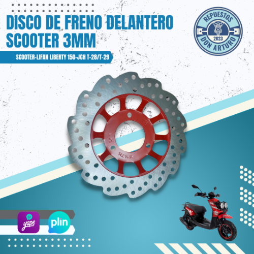 DISCO DE FRENO DELANTERO LIBERTY