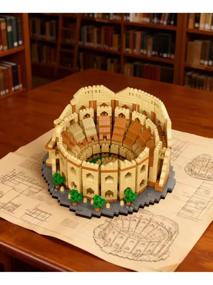 Coliseo Romano De Bloques: Coleccionable De Arte 1500 Pcs