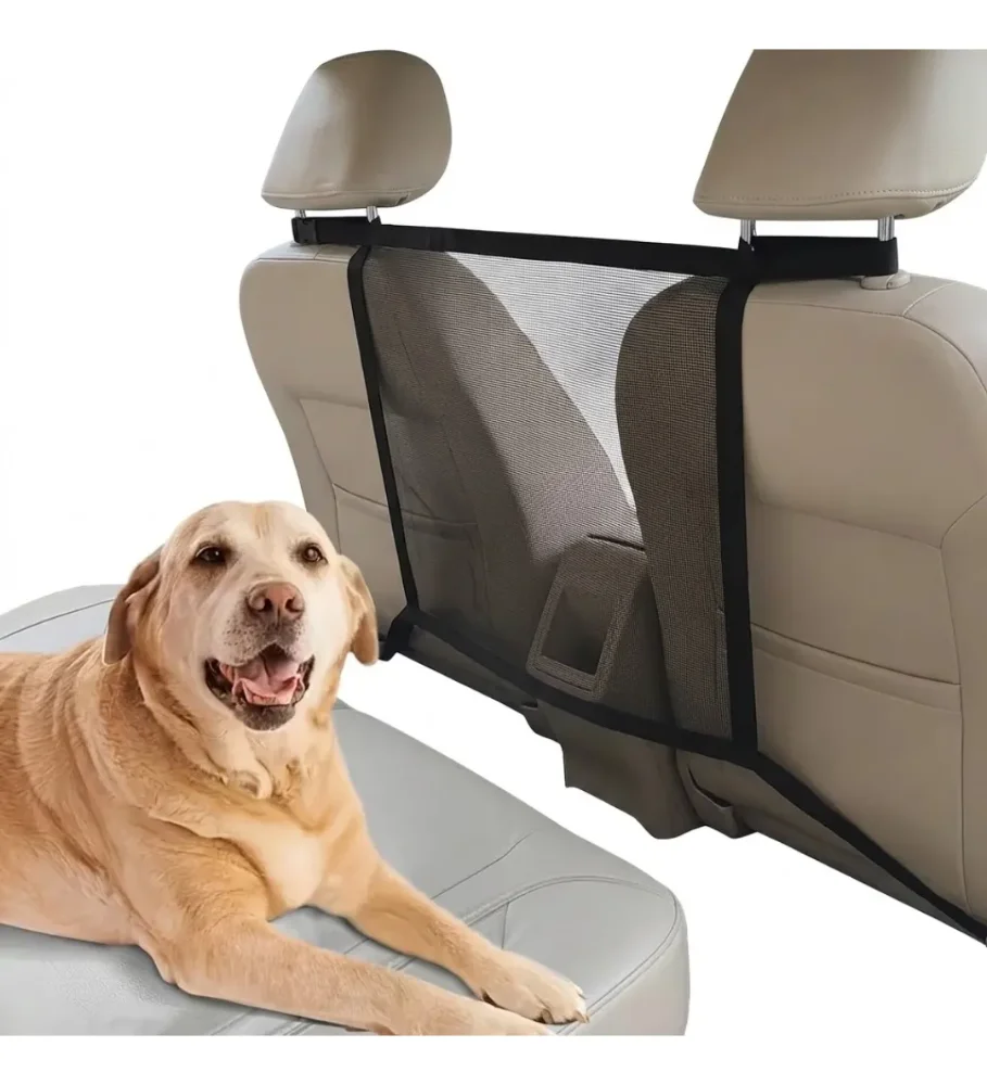 Red De Seguridad Ajustable Para Mascotas En El Coche