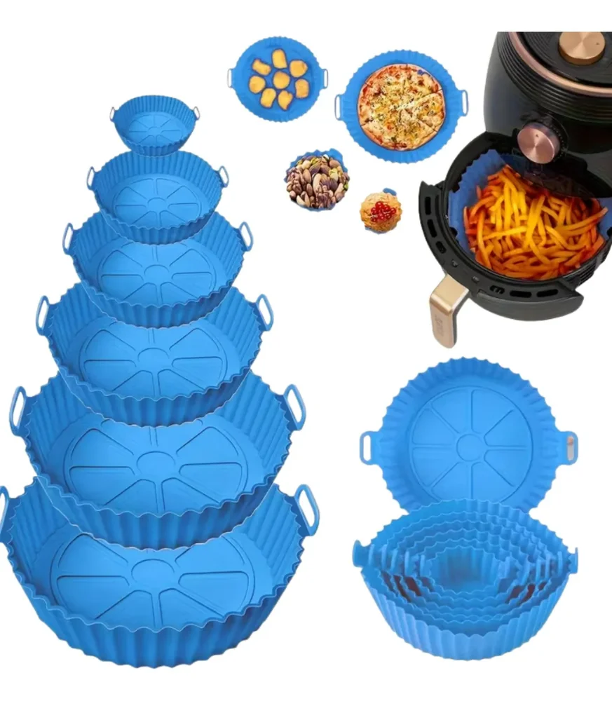Juego De 6 Tapetes De Silicona Para Freidora Y Horno