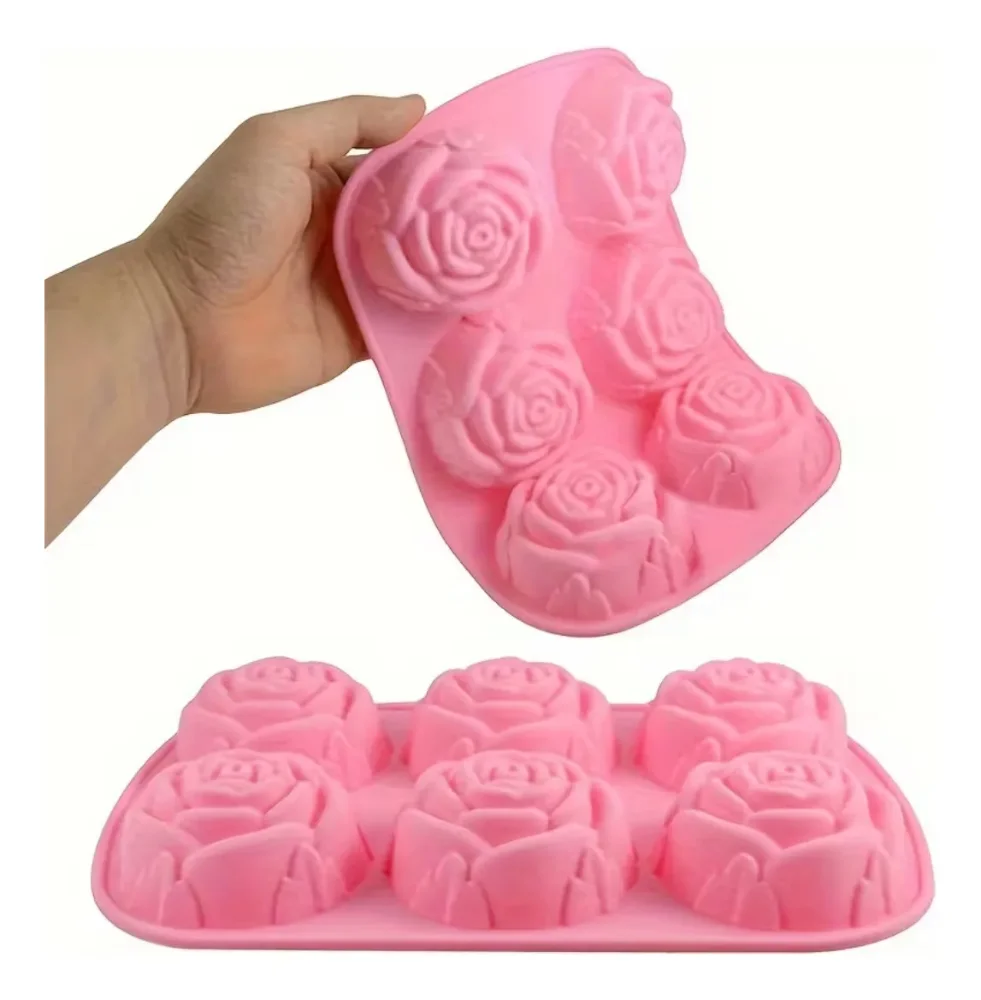 Molde De Silicona De Rosa Resina,velas, Repostería Y Jabones
