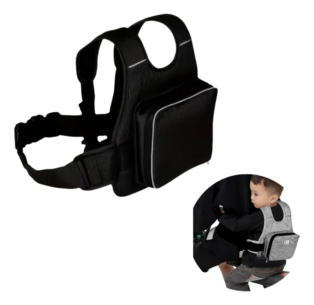 Cinturón De Seguridad Para Niños Moto Chaleco Con Bolsillo