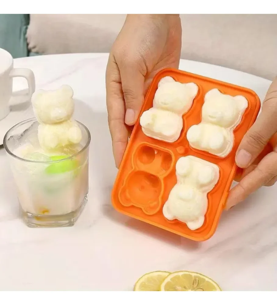 Molde De Silicona De Ositos Velas, Repostería Y Jabones