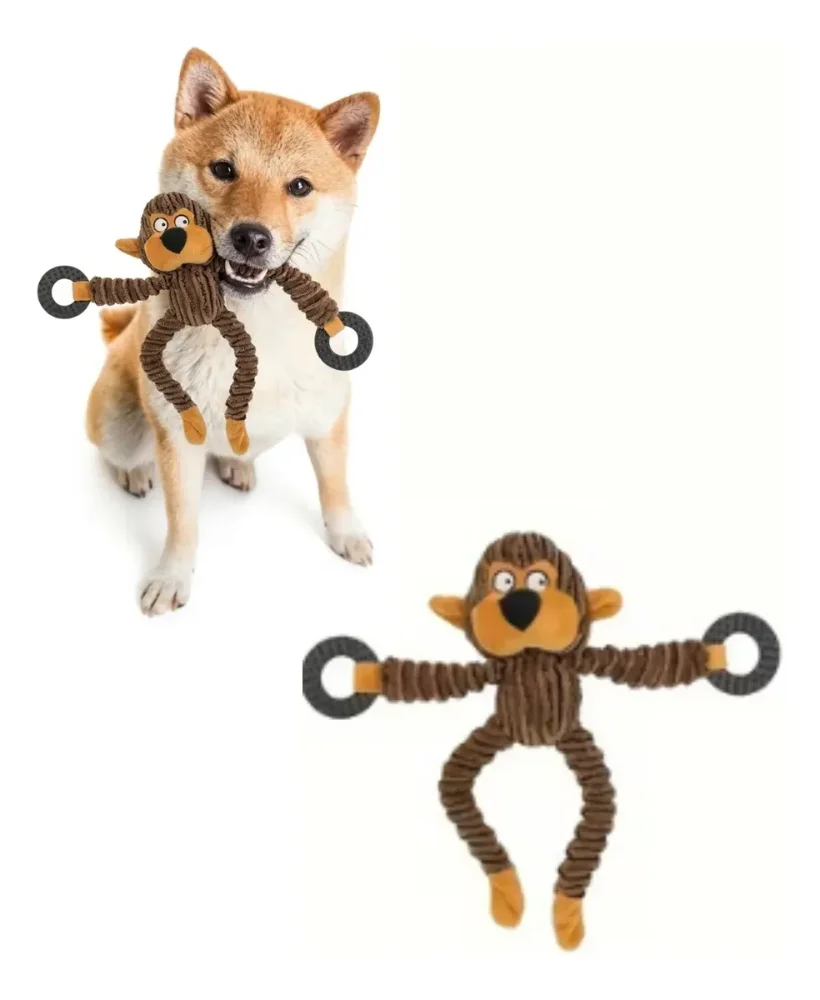 Juguete Para Perro Tipo Mono: Resistente Con Chirriador