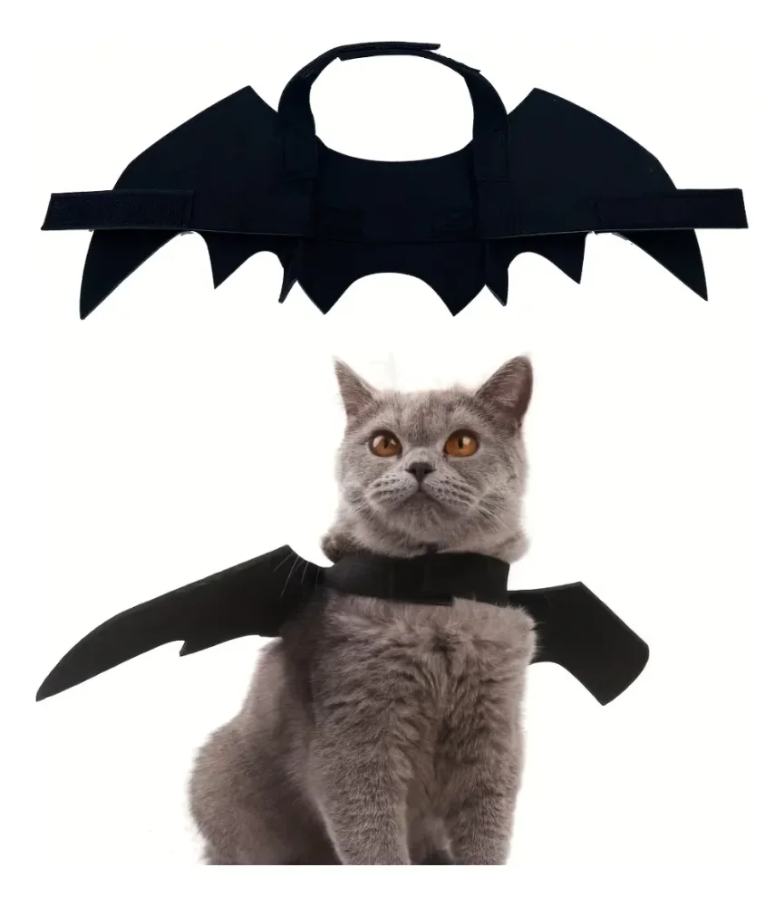 Disfraz Para Mascotas: Alas De Murciélago Negras