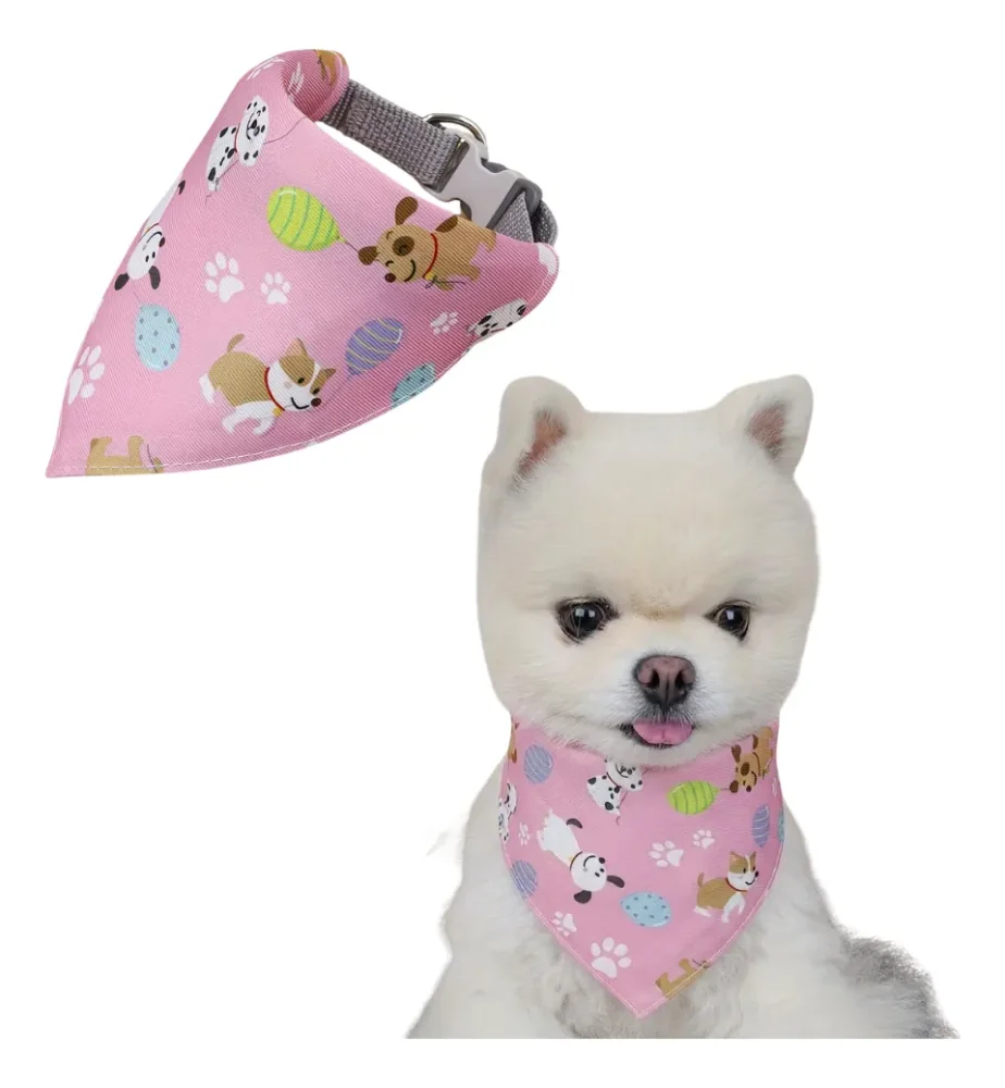 Collar Con Bandana Pañuelo Ajustable Para Perros Y Gatos.