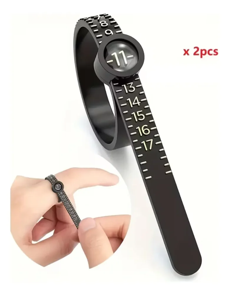 Medidor De Anillos Ajustable Pack De 2