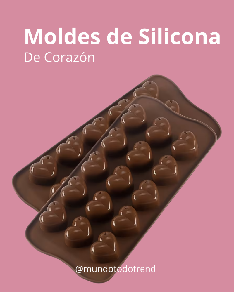 Molde De Silicona 15 Corazones Para Repostería Y Jabones