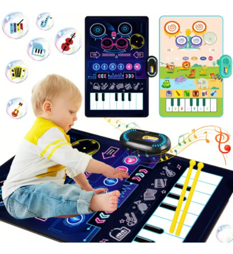 Tapete Musical Para Niños, Alfombra De Piano Y Tambor