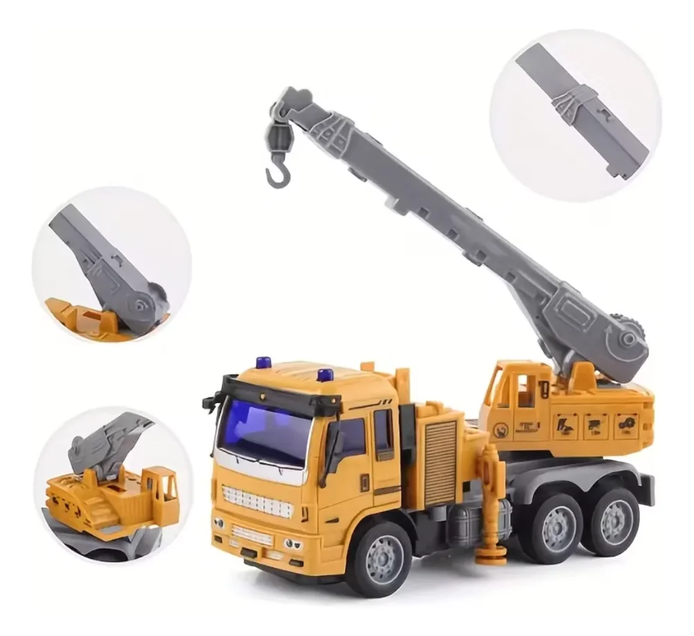 Camión Grúa De Construcción A Control Remoto Con Luces