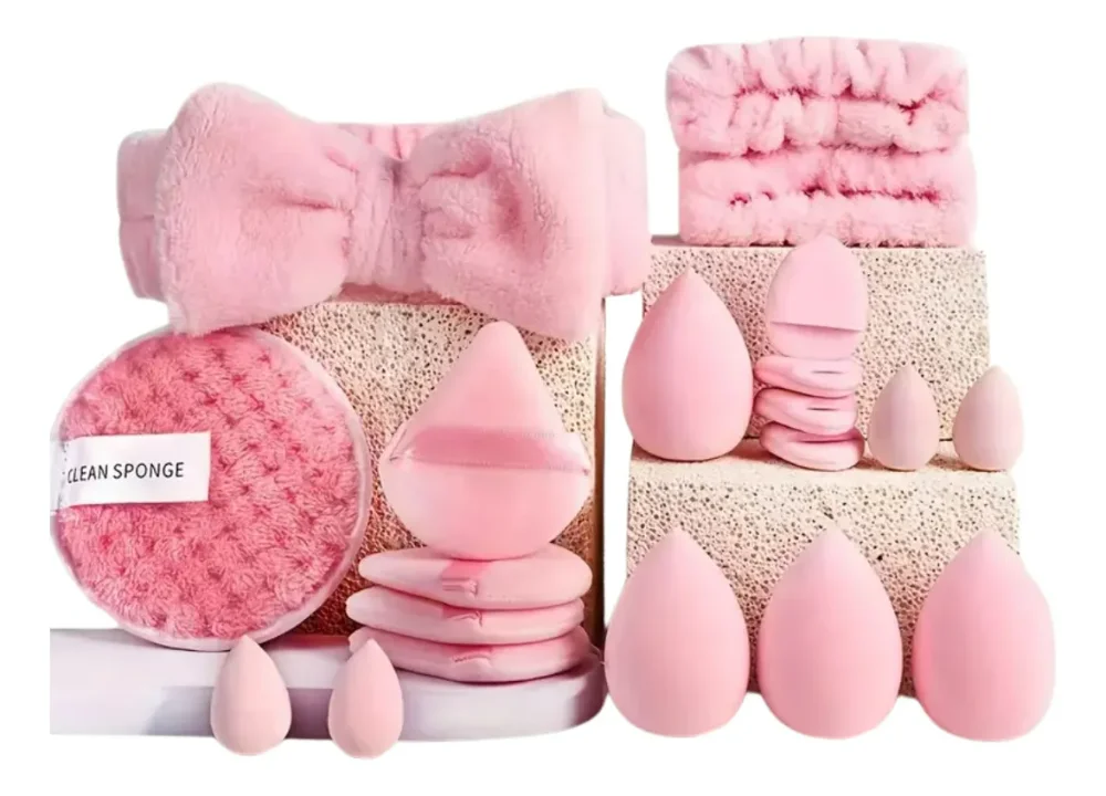 Set Para Maquillaje Pads Toallitas Desmaquillante 20 Piezas
