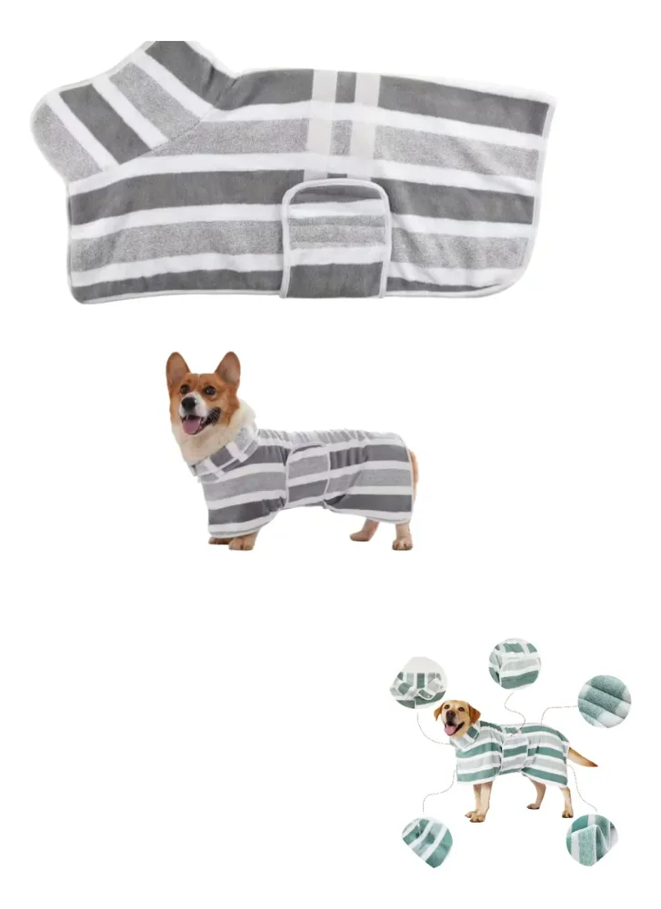 Bata Toalla Para Perros Secado Rápido Super Absorbente