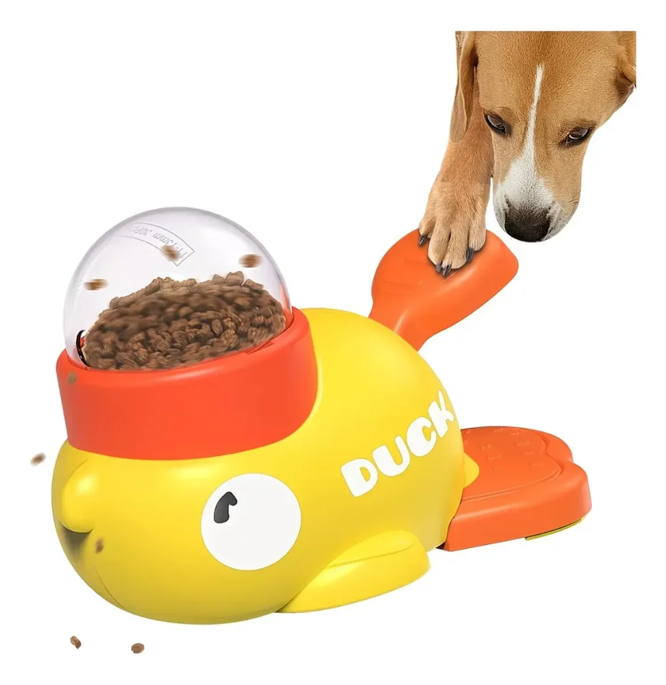 Juguete Interactivo 2 En 1 Dispensador De Comida Tipo Pato