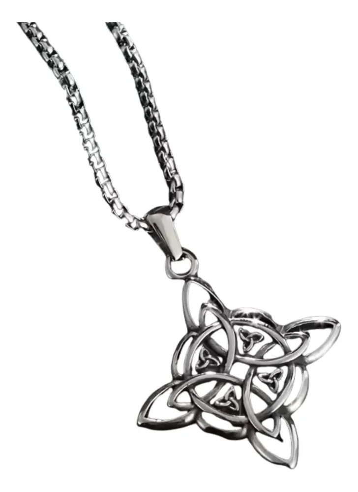 Collar Con Colgante De Nudos De Bruja Diseño Celta