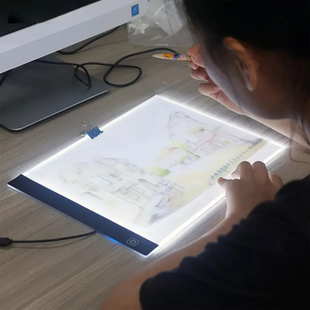 Pantalla Led De Trazado Dibujo Calcar Portátil A4