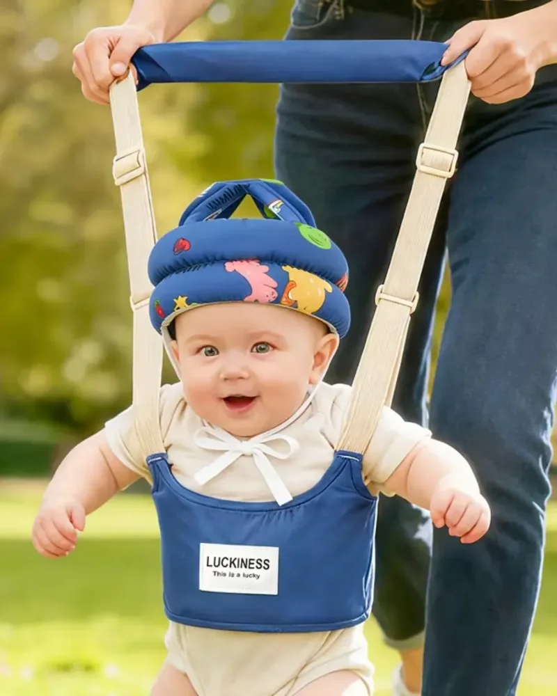 Arnés De Pasos De Bebé Con Gorro Protector