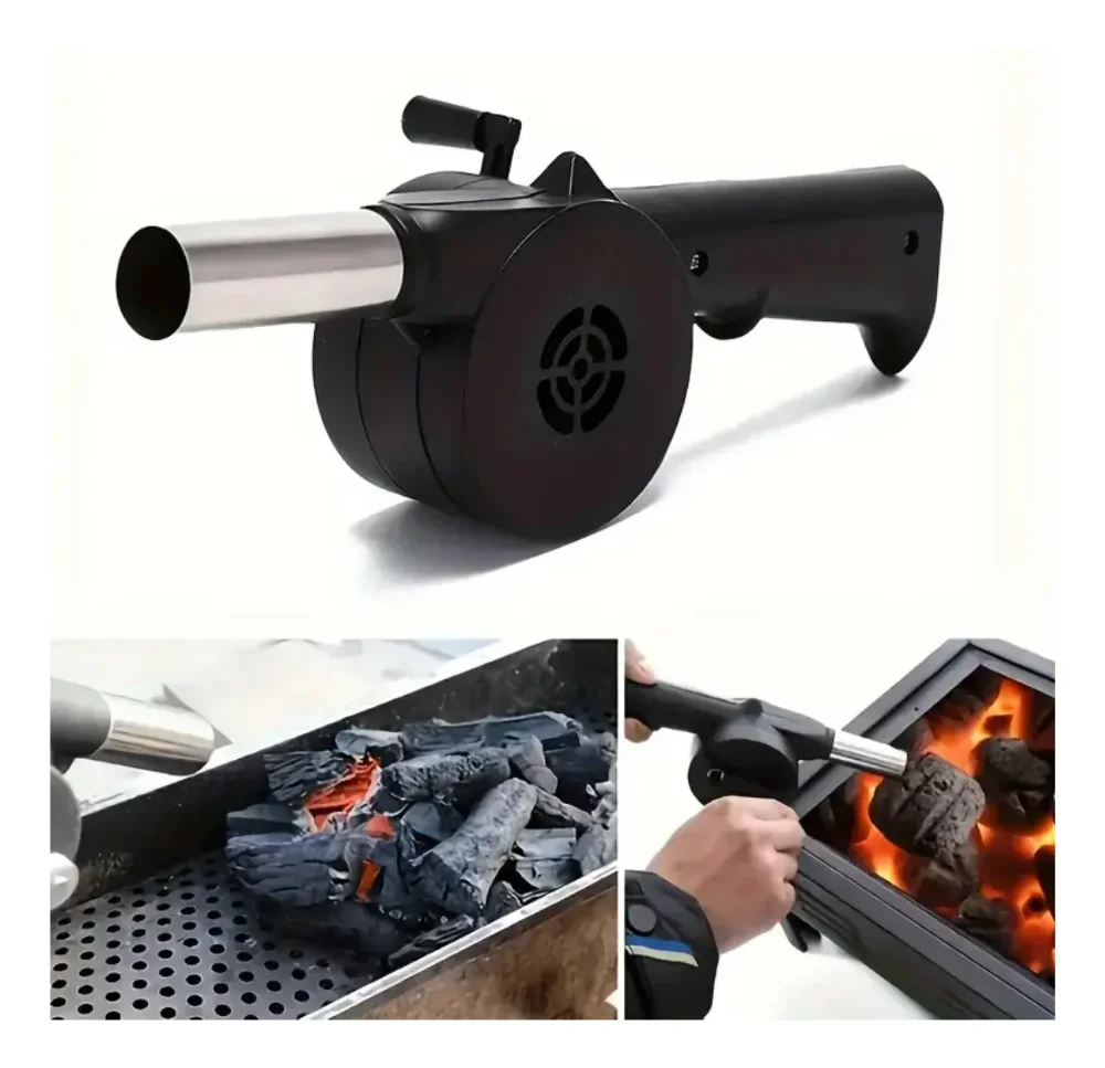 Ventilador Soplador Manual De Aire Para Parrilla Bbq Brasas