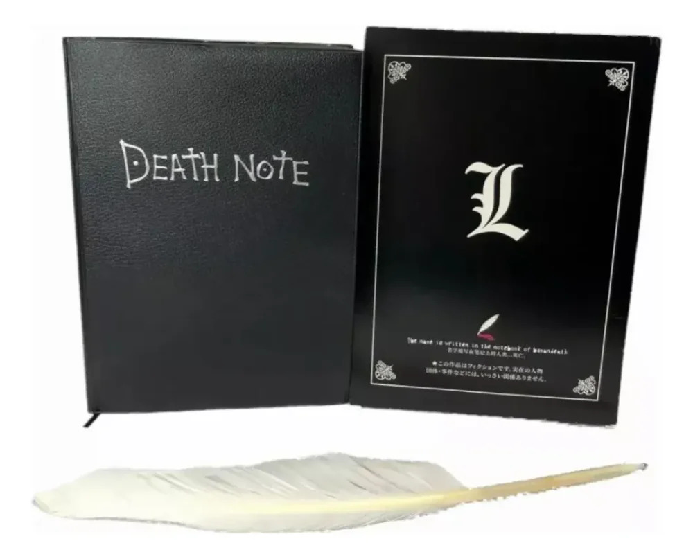 Diario Death Note: Cuaderno Con Pluma De Ave