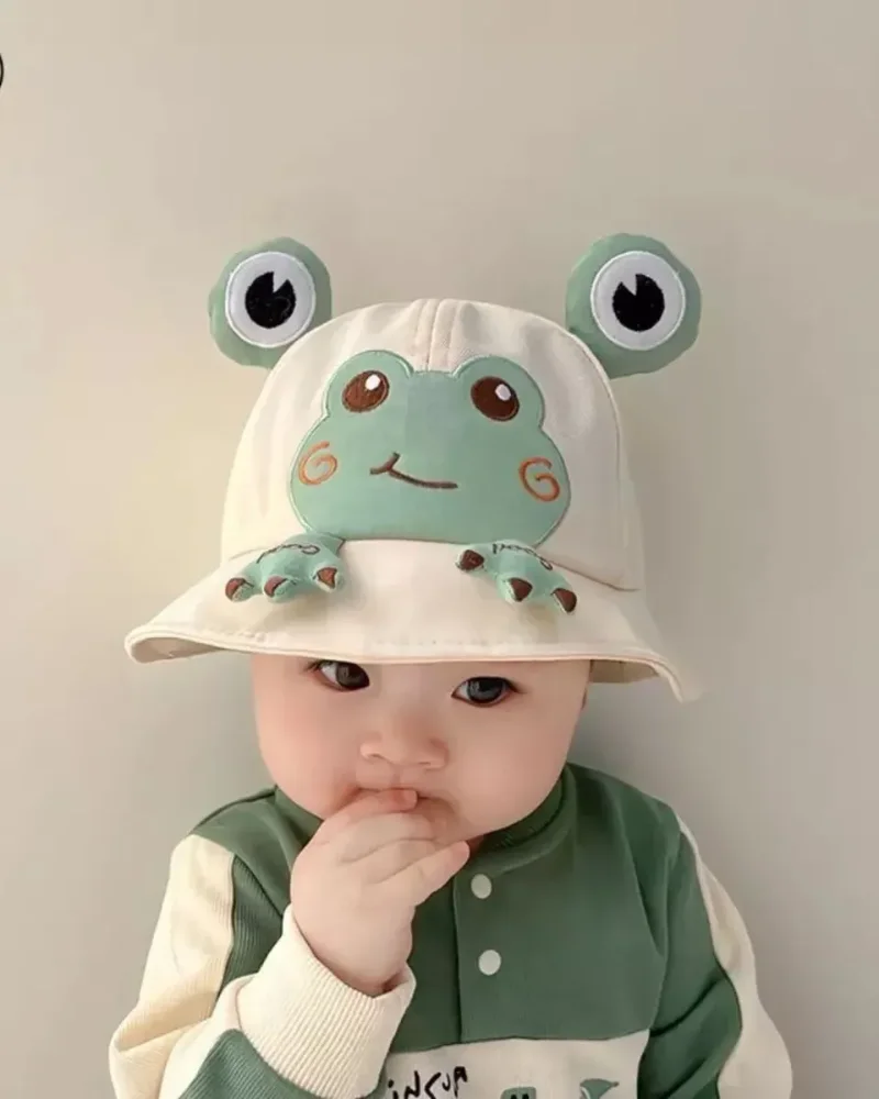 Gorra De Sol Infantil Con Diseño De Rana