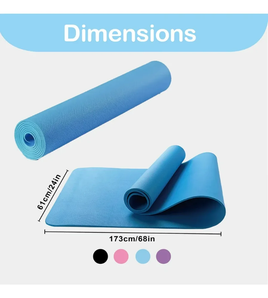 Yoga Mat Colchoneta 3 Mm Ejercicios Pilates Fitness Entrenar