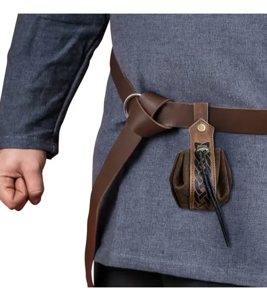 Morral Vintage De Cintura Diseño Vikingo Medieval