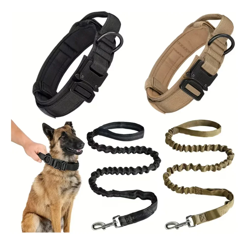 Collar Y Correa Táctica De Alta Resistencia Para Perros