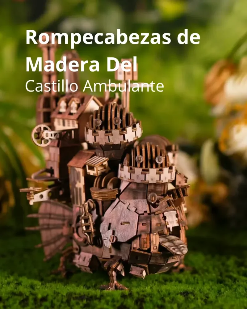 Rompecabezas 3d Castillo Ambulante De Madera