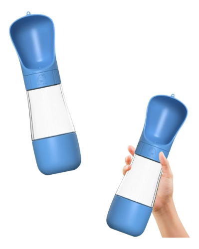 Dispensador Portátil De Agua Y Comida Para Perros 2 En 1