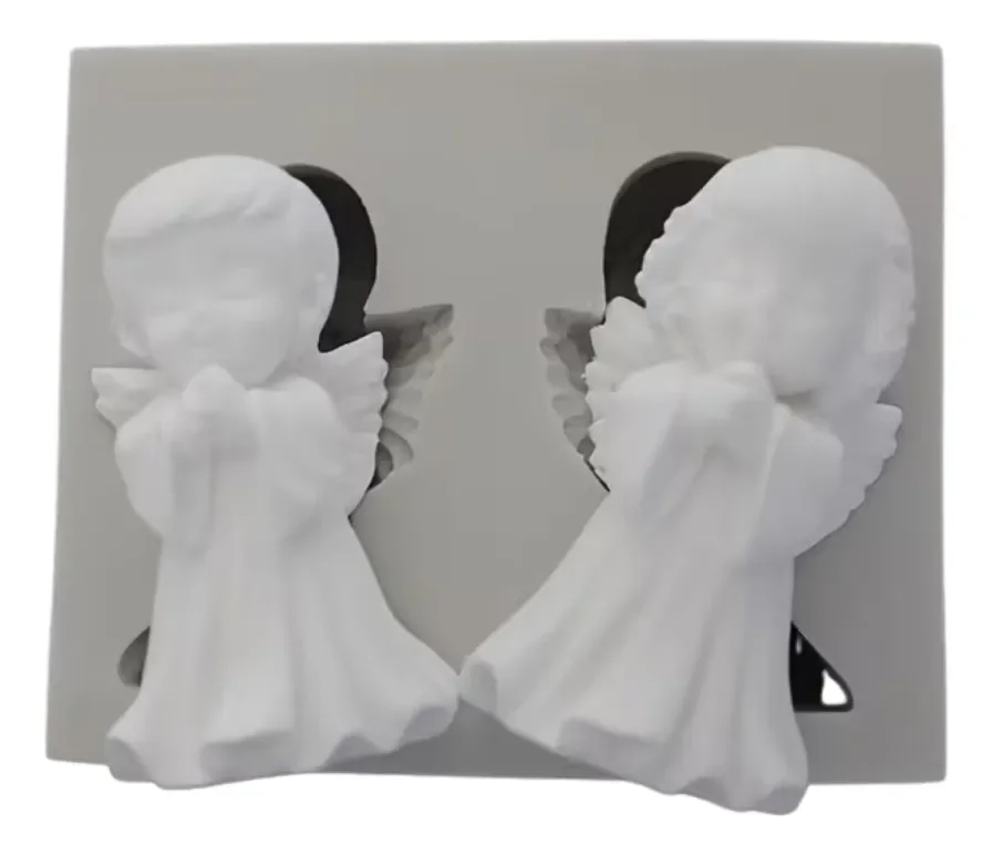 Molde De Silicona 3d: Ángel Rezando Fondant Velas,repostería