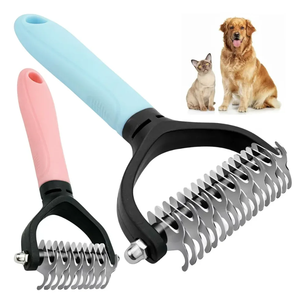 Cepillo Desenredante De Acero Inoxidable Gatos Perros Aseo
