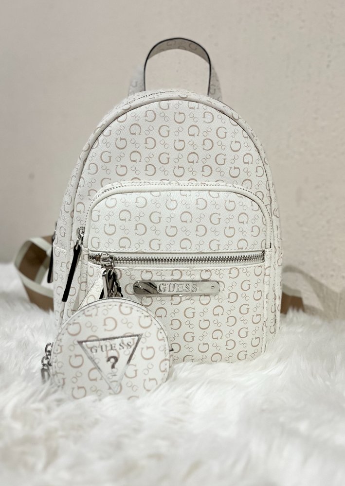 Mochila Guess Blanca con Monedero