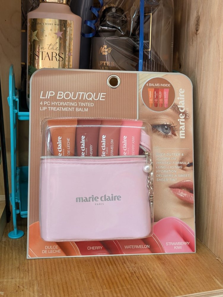 Set Marie Claire Lip Boutique – 4 Bálsamos Labiales Hidratantes + Estuche