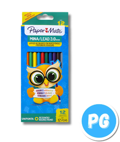 COLORES PAPER MATE X12 LARGOS 3.0MM