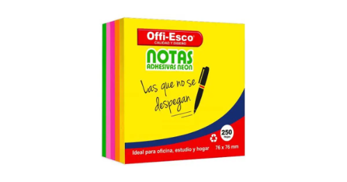 NOTAS ADHESIVAS MEDIANAS 76X76 100H ZEPPELIN