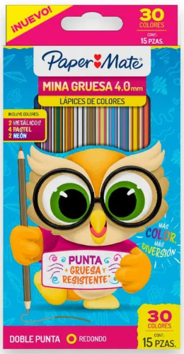 COLORES PAPER MATE 15X30 REDONDOS 2MET +4