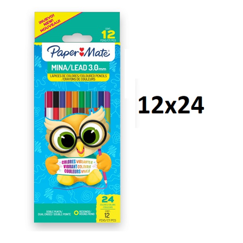 COLORES PAPER MATE 12X24 LARGOS 3.0MM