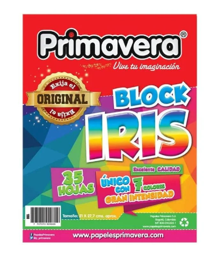 BLOCK IRIS CARTA X35 HOJAS PRIMAVERA