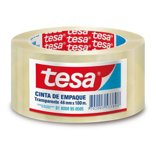 CINTA EMPAQUE TRANSPARENTE TESA