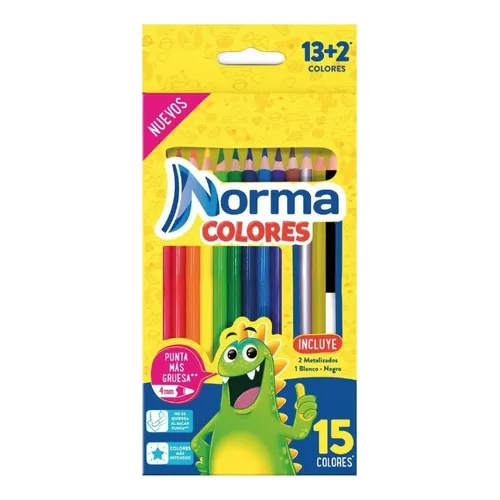 COLORES NORMA X14 LAPICES 15 COLORES LARGO
