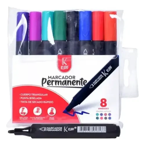 EST MARCADOR PERMANENTE KLIPP X8